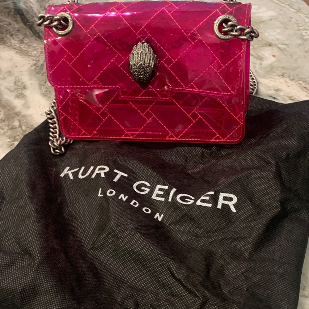 Kurt Geiger Fuchsia Quilted Crossbody Bag
